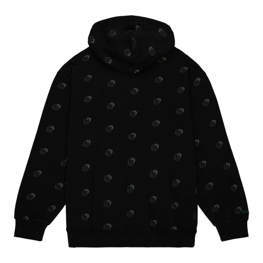 Dallas Mavericks Hardwood Classics Allover Print Pullover Hoodie Black