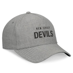NHL New Jersey Devils Fanatics Elements A-Frame Leather Strapback Hat - Heather Gray