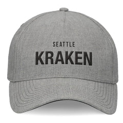 NHL Seattle Kraken Fanatics Elements A-Frame Leather Strapback Hat - Heather Gray
