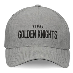 NHL Vegas Golden Knights Fanatics Elements A-Frame Leather Strapback Hat - Heather Gray