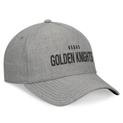 NHL Vegas Golden Knights Fanatics Elements A-Frame Leather Strapback Hat - Heather Gray