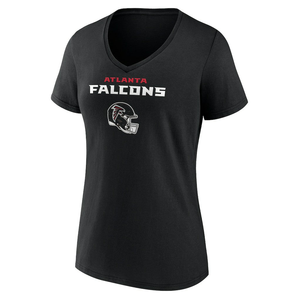 Bijan Robinson Atlanta Falcons Women's Team Wordmark Name & Number V-Neck T-Shirt Black
