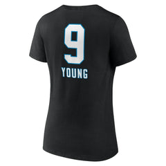 Bryce Young Carolina Panthers Women's Team Wordmark Name & Number V-Neck T-Shirt Black