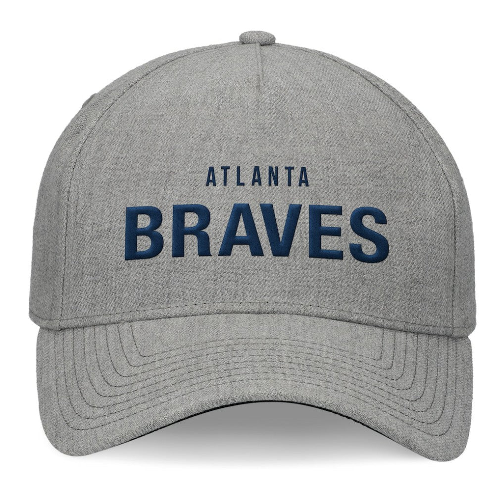 Atlanta Braves Fanatics Elements A-Frame Structured Adjustable Hat - Heather Gray Hats