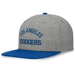 Los Angeles Dodgers Fanatics Elements Flat Brim Snapbuckle Hat - Heather Gray/Royal Hats