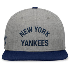 New York Yankees Fanatics Elements Flat Brim Snapbuckle Hat - Heather Gray/Navy Hats