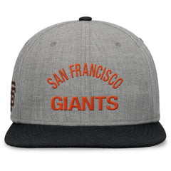 San Francisco Giants Fanatics Elements Flat Brim Snapbuckle Hat - Heather Gray/Black Hats