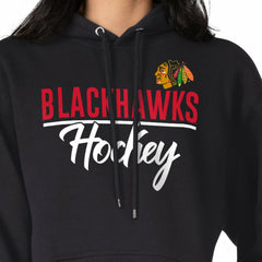 NHL Chicago Blackhawks G-III 4Her by Carl Banks Women's Team Sport Tri-Blend Fleece Hoodie - Black