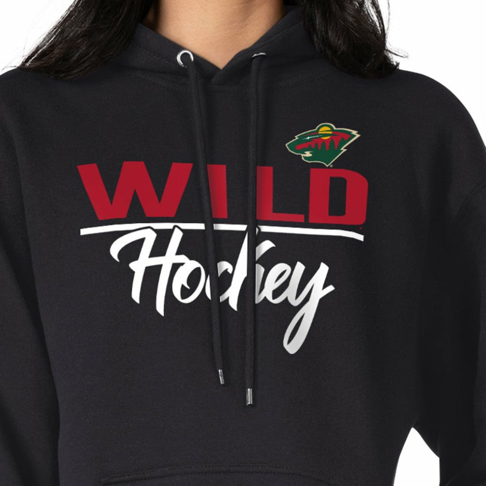 NHL Minnesota Wild G-III 4Her by Carl Banks Women's Team Sport Tri-Blend Fleece Hoodie - Black