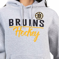 NHL Boston Bruins G-III 4Her by Carl Banks Women's Team Sport Tri-Blend Fleece Hoodie - Heather Gray