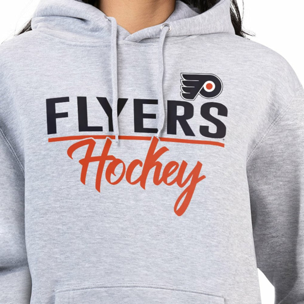 NHL Philadelphia Flyers G-III 4Her by Carl Banks Women's Team Sport Tri-Blend Fleece Hoodie - Heather Gray