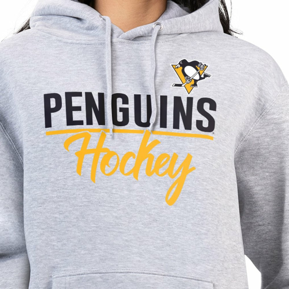 NHL Pittsburgh Penguins G-III 4Her by Carl Banks Women's Team Sport Tri-Blend Fleece Hoodie - Heather Gray