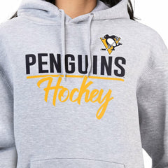NHL Pittsburgh Penguins G-III 4Her by Carl Banks Women's Team Sport Tri-Blend Fleece Hoodie - Heather Gray