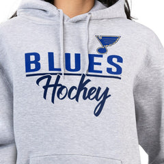 NHL St. Louis Blues G-III 4Her by Carl Banks Women's Team Sport Tri-Blend Fleece Hoodie - Heather Gray