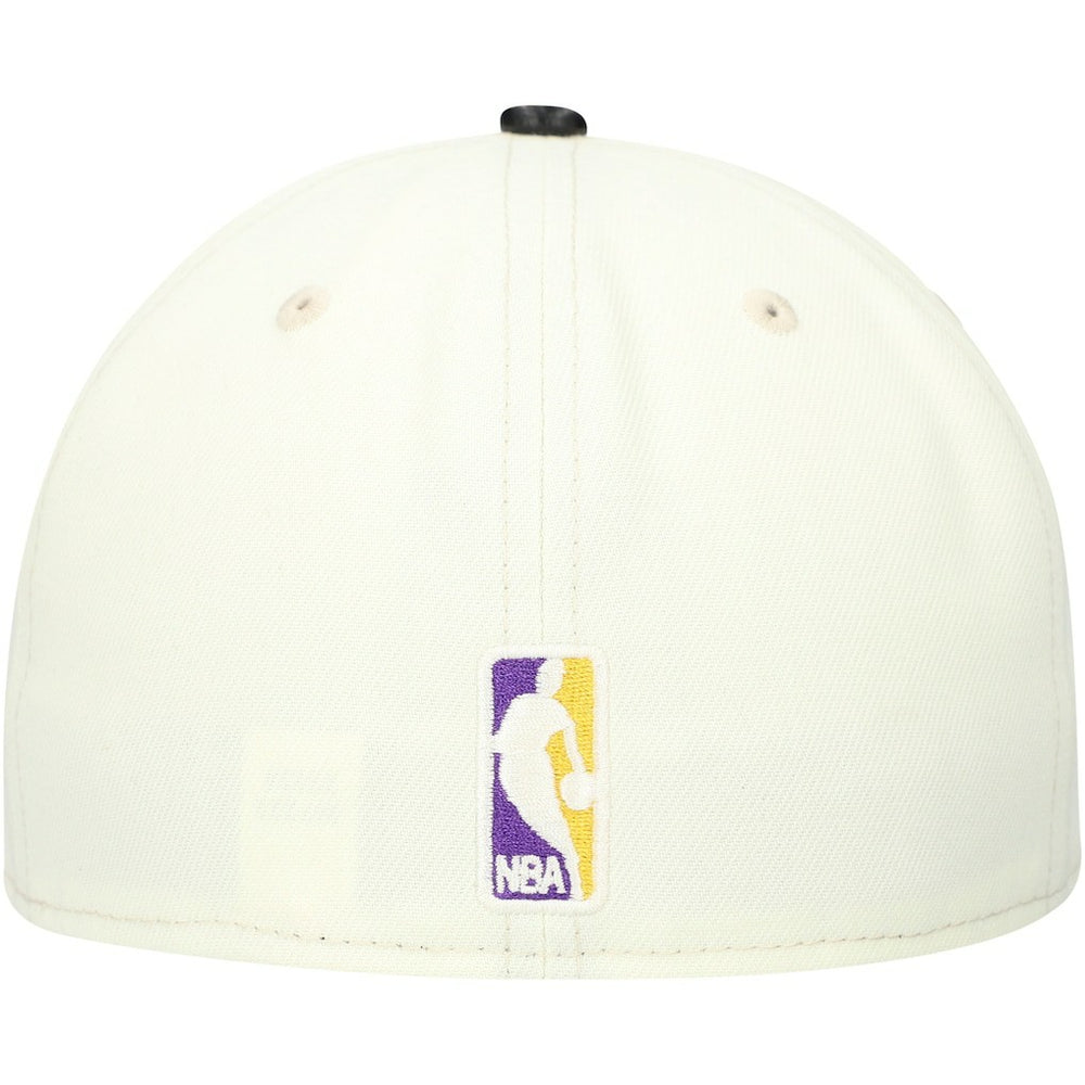 Los Angeles Lakers Faux Leather Visor Two-Tone 59FIFTY Fitted Hat White/Black