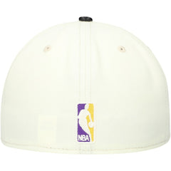 Los Angeles Lakers Faux Leather Visor Two-Tone 59FIFTY Fitted Hat White/Black