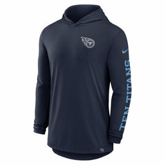 Tennessee Titans Blitz Tri-Blend Dri-FIT Long Sleeve Hoodie T-Shirt Navy