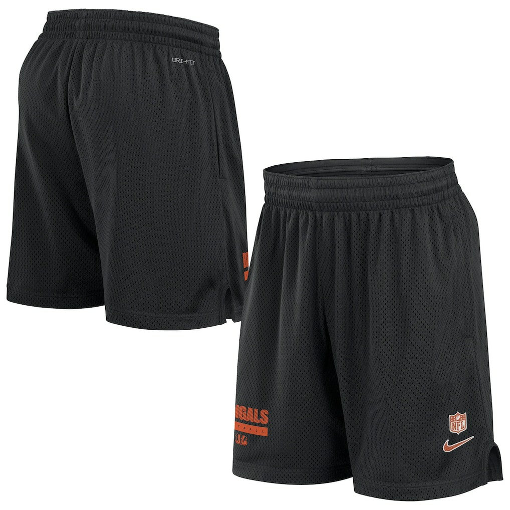 Cincinnati Bengals 2024 Sideline Performance Mesh Shorts Black