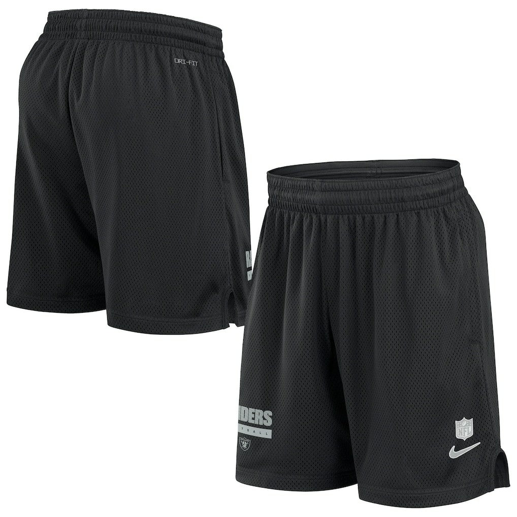 Las Vegas Raiders 2024 Sideline Performance Mesh Shorts Black