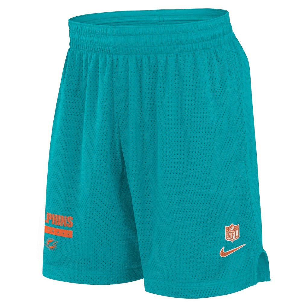 Miami Dolphins 2024 Sideline Performance Mesh Shorts Aqua