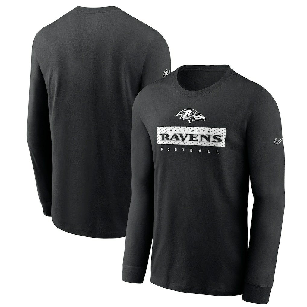 Baltimore Ravens Sideline Dri-FIT Long Sleeve T-Shirt Black