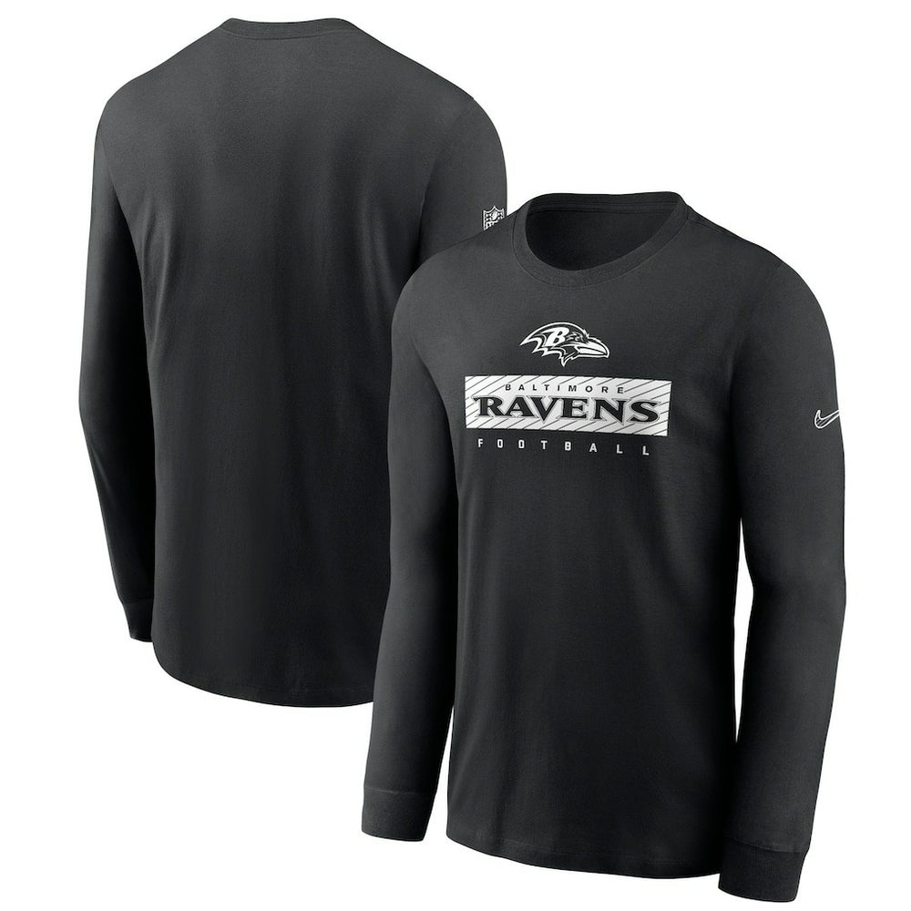 Baltimore Ravens Sideline Dri-FIT Long Sleeve T-Shirt Black