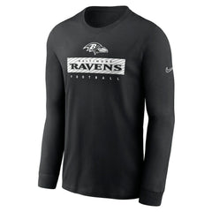 Baltimore Ravens Sideline Dri-FIT Long Sleeve T-Shirt Black
