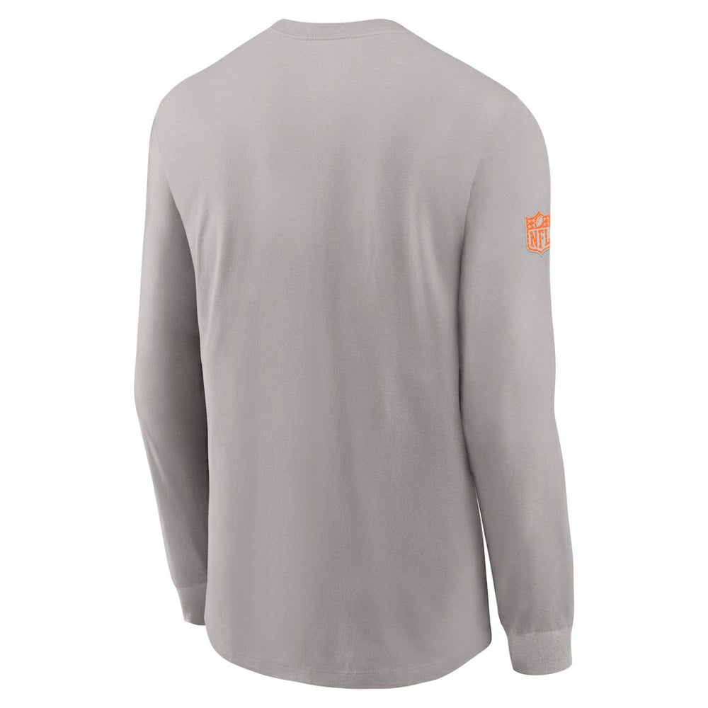 Miami Dolphins Sideline Dri-FIT Long Sleeve T-Shirt Gray