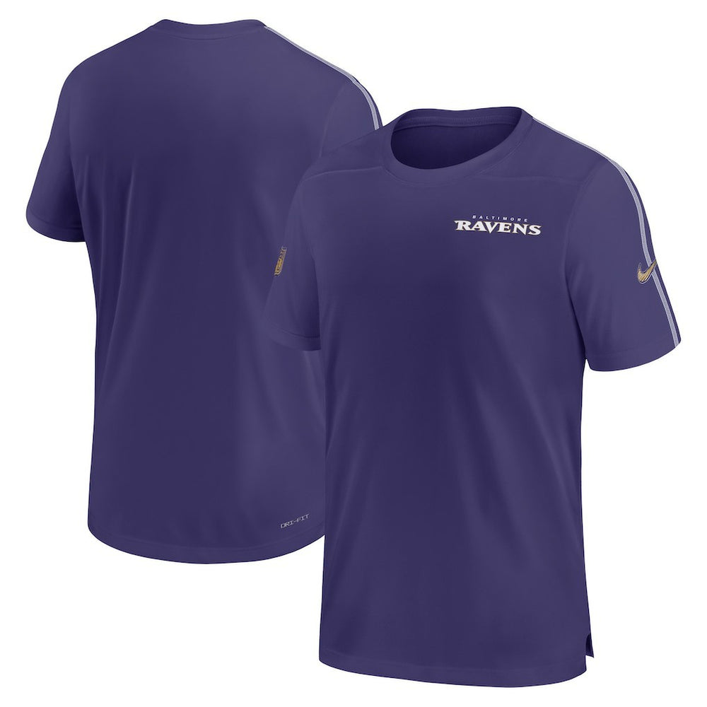 Baltimore Ravens 2024 Sideline Coach UV Performance T-Shirt Purple