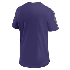 Baltimore Ravens 2024 Sideline Coach UV Performance T-Shirt Purple