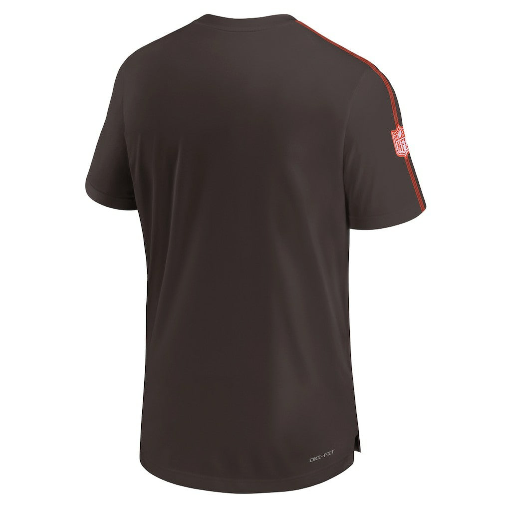 Cleveland Browns 2024 Sideline Coach UV Performance T-Shirt Brown