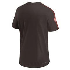 Cleveland Browns 2024 Sideline Coach UV Performance T-Shirt Brown
