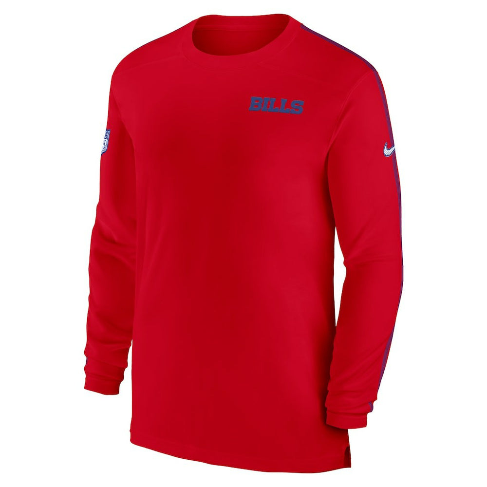 Buffalo Bills Sideline Coach UV Performance Long Sleeve T-Shirt Red
