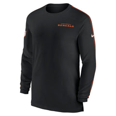 Cincinnati Bengals Sideline Coach UV Performance Long Sleeve T-Shirt Black