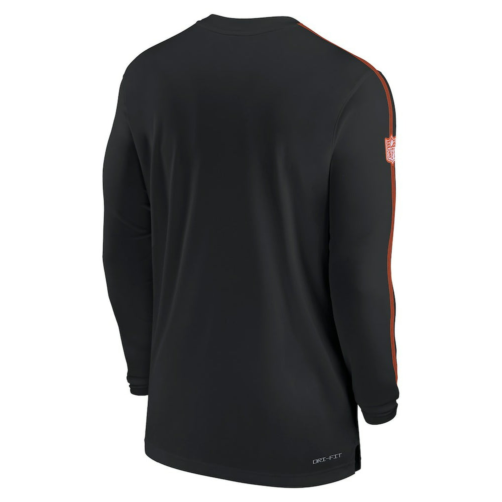 Cincinnati Bengals Sideline Coach UV Performance Long Sleeve T-Shirt Black