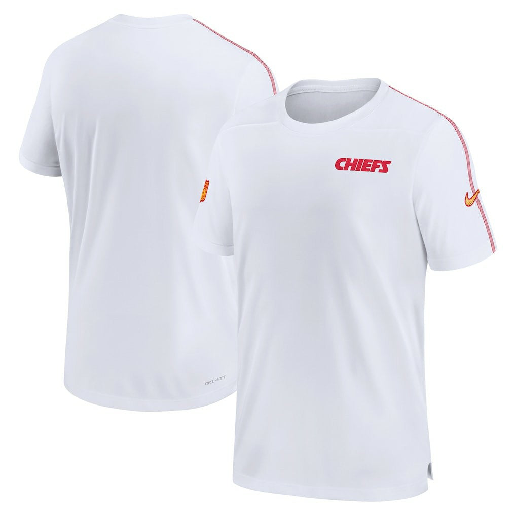 Kansas City Chiefs 2024 Sideline Coach UV Performance T-Shirt White