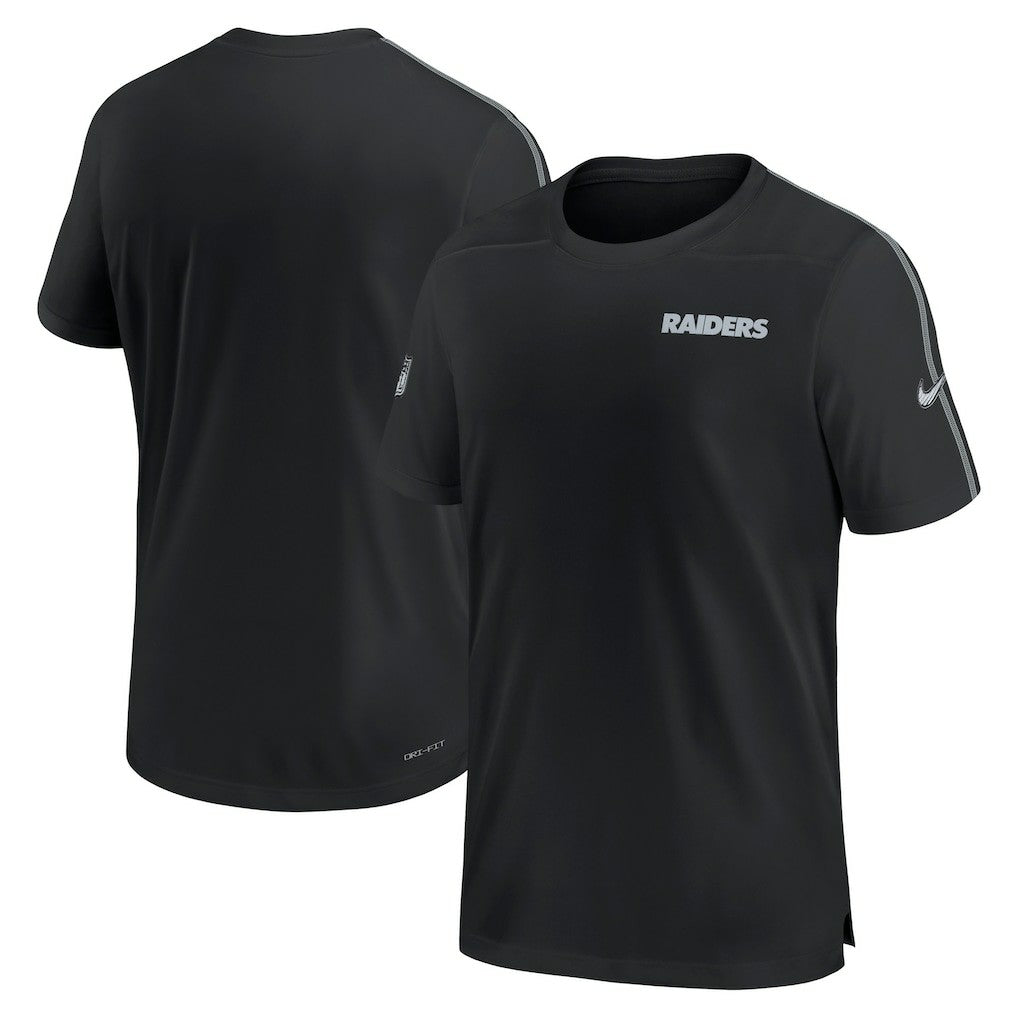 Las Vegas Raiders 2024 Sideline Coach UV Performance T-Shirt Black