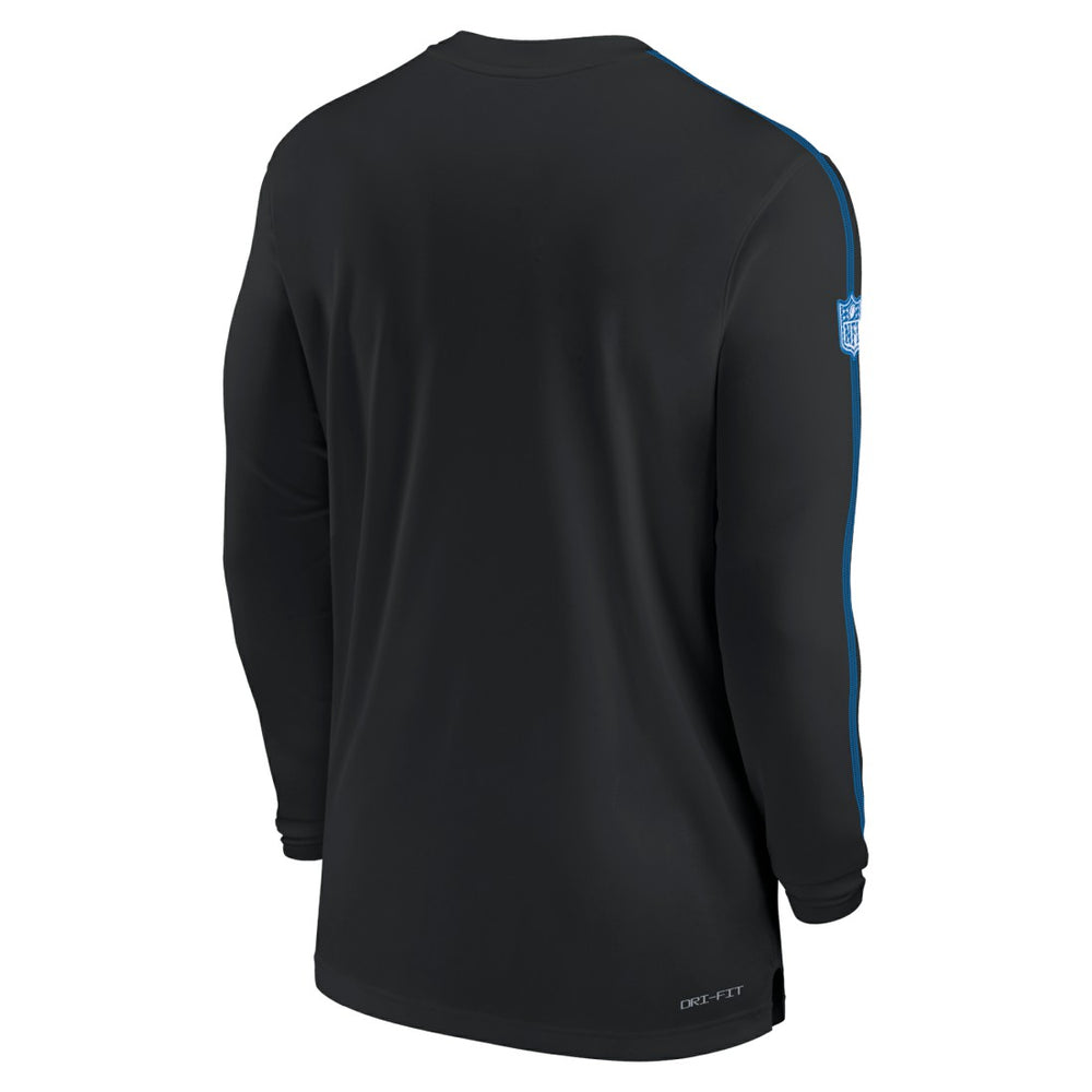 Detroit Lions Sideline Coach UV Performance Long Sleeve T-Shirt Black