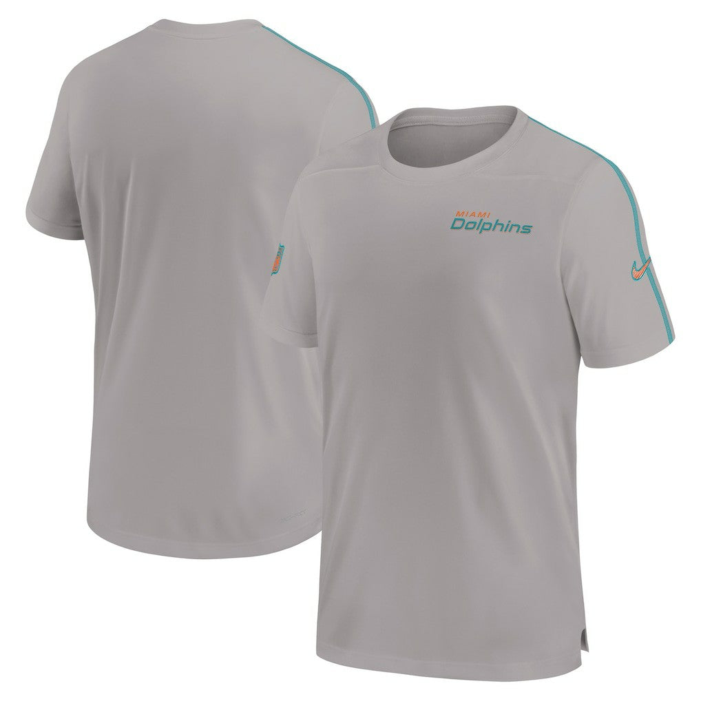 Miami Dolphins 2024 Sideline Coach UV Performance T-Shirt Gray
