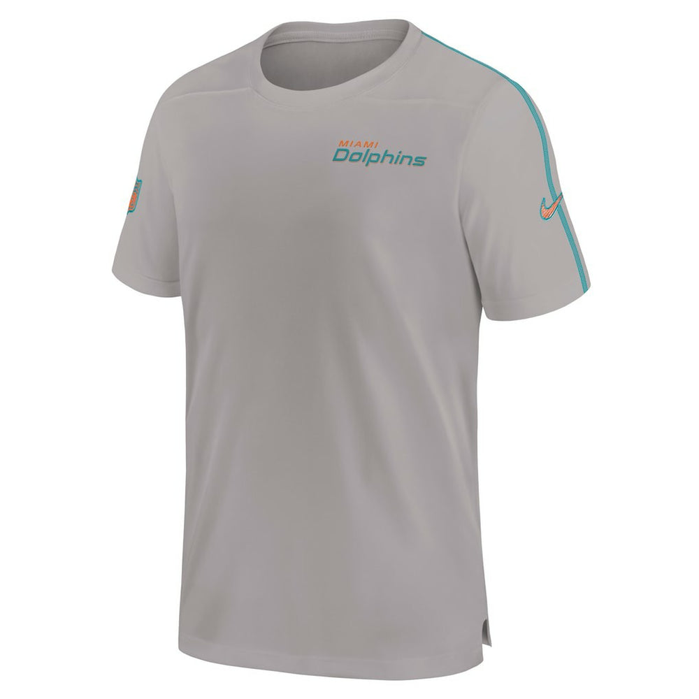 Miami Dolphins 2024 Sideline Coach UV Performance T-Shirt Gray