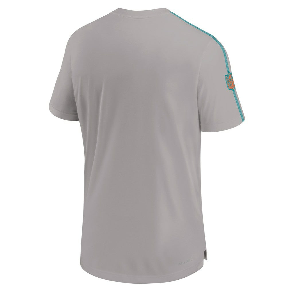 Miami Dolphins 2024 Sideline Coach UV Performance T-Shirt Gray