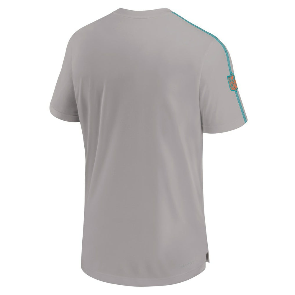 Miami Dolphins 2024 Sideline Coach UV Performance T-Shirt Gray