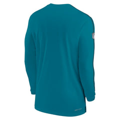 Jacksonville Jaguars Sideline Coach UV Performance Long Sleeve T-Shirt Teal