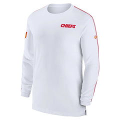 Kansas City Chiefs Sideline Coach UV Performance Long Sleeve T-Shirt White
