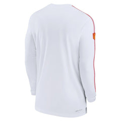 Kansas City Chiefs Sideline Coach UV Performance Long Sleeve T-Shirt White