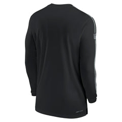 Las Vegas Raiders Sideline Coach UV Performance Long Sleeve T-Shirt Black