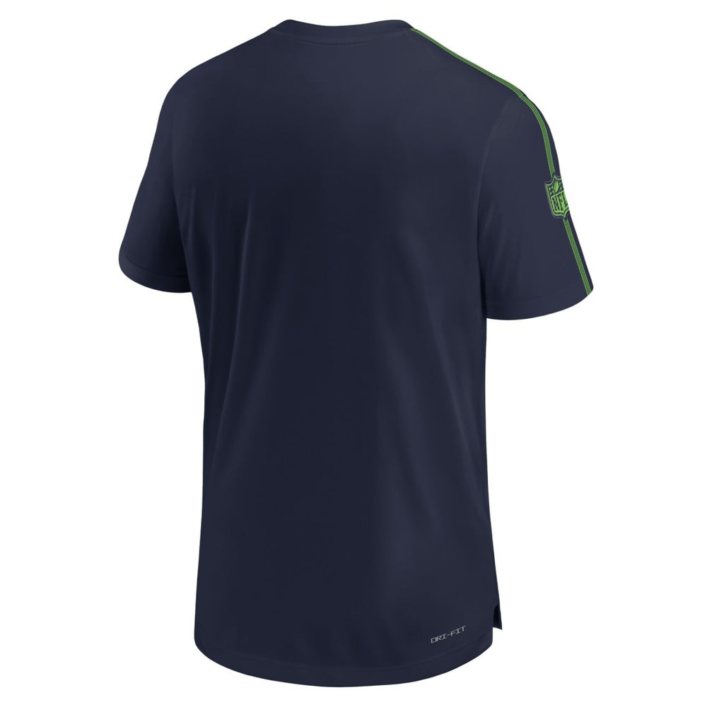 Seattle Seahawks 2024 Sideline Coach UV Performance T-Shirt College Navy