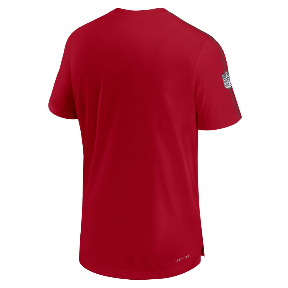 Tampa Bay Buccaneers 2024 Sideline Coach UV Performance T-Shirt Red