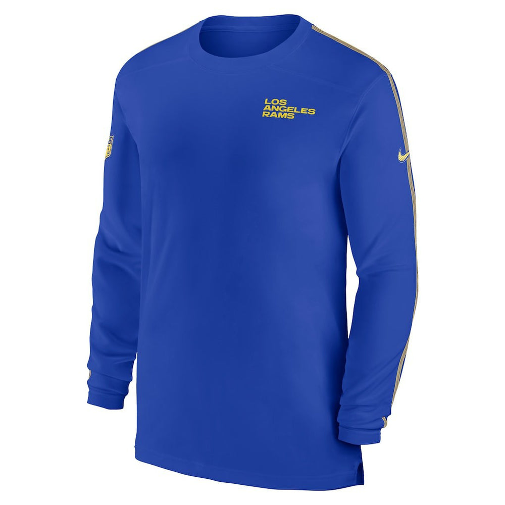 Los Angeles Rams Sideline Coach UV Performance Long Sleeve T-Shirt Royal