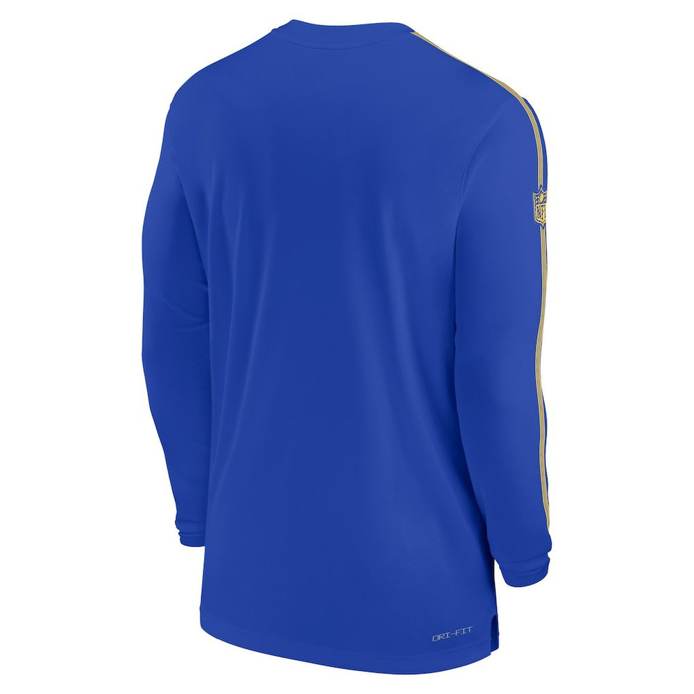 Los Angeles Rams Sideline Coach UV Performance Long Sleeve T-Shirt Royal